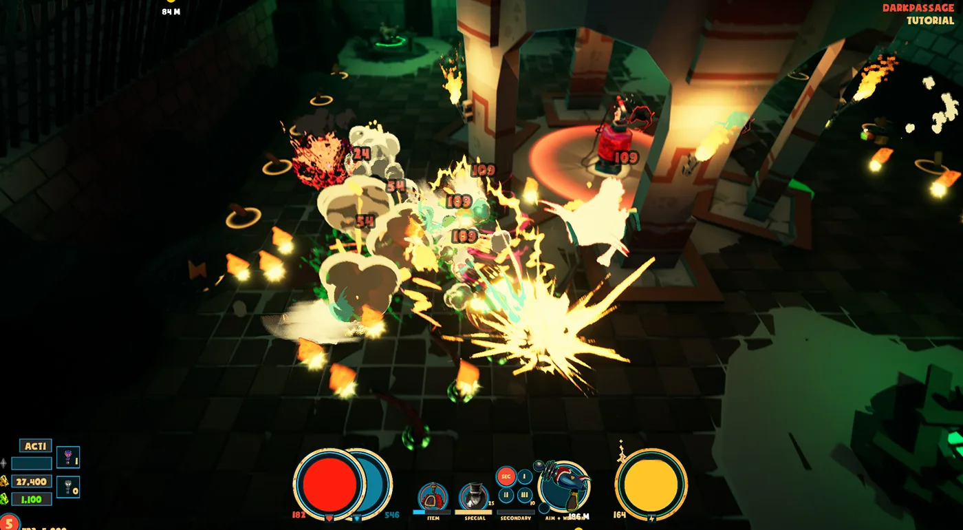 Game screenshot — action combat